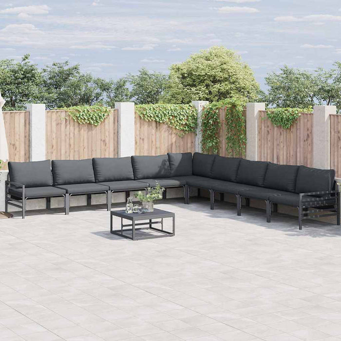 Set de canapele pentru grădină 9 pcs Antracit Oțel - WALTI WALTI