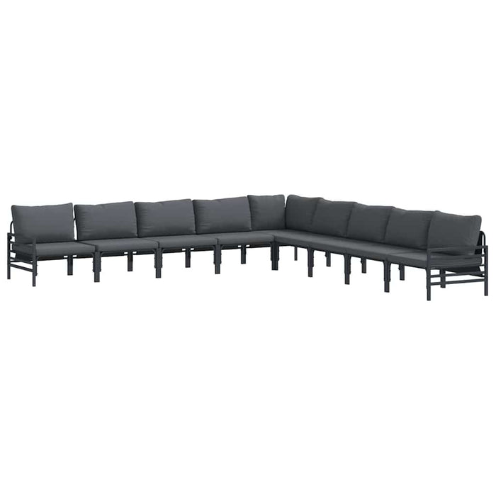 Set de canapele pentru grădină 9 pcs Antracit Oțel - WALTI WALTI
