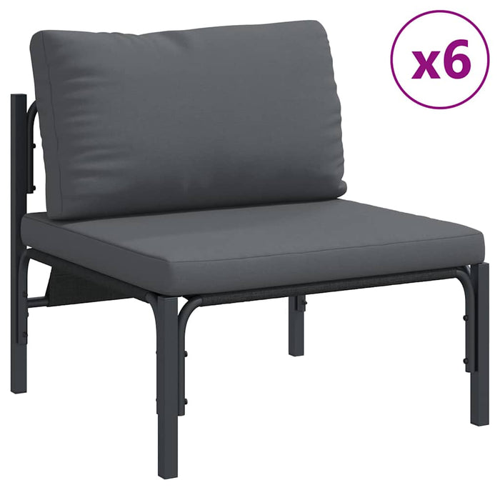 Set de canapele pentru grădină 9 pcs Antracit Oțel - WALTI WALTI