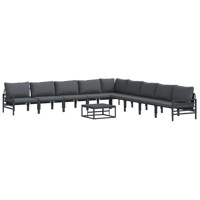 Set de canapele pentru grădină 10 pcs Antracit Oțel - WALTI WALTI
