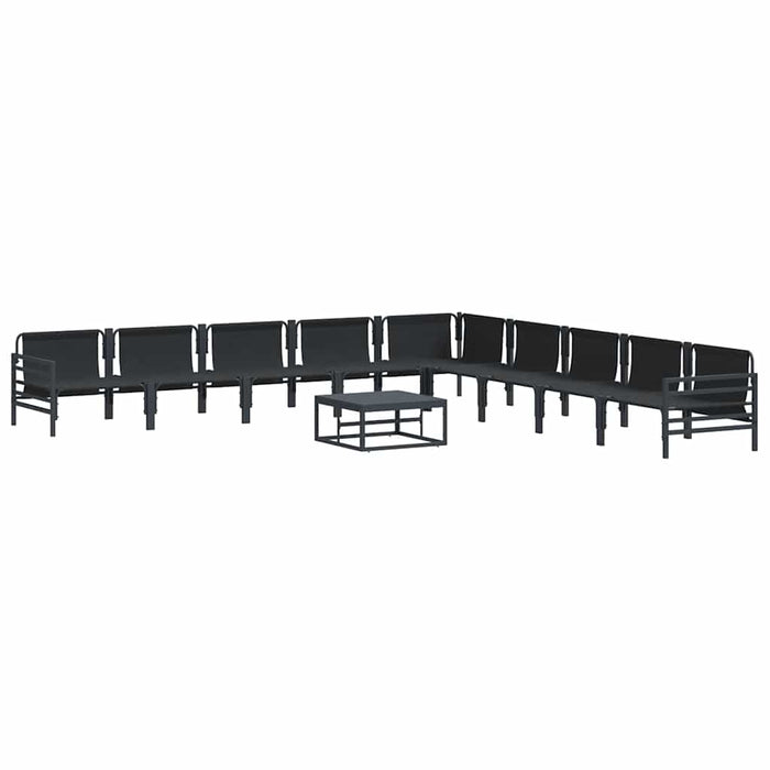 Set de canapele pentru grădină 10 pcs Antracit Oțel - WALTI WALTI