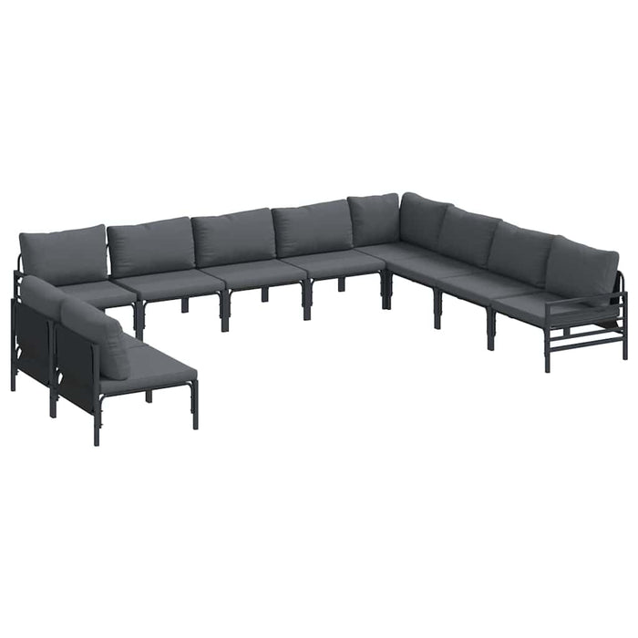 Set de canapele pentru grădină 10 pcs Antracit Oțel - WALTI WALTI