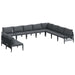 Set de canapele pentru grădină 10 pcs Antracit Oțel - WALTI WALTI
