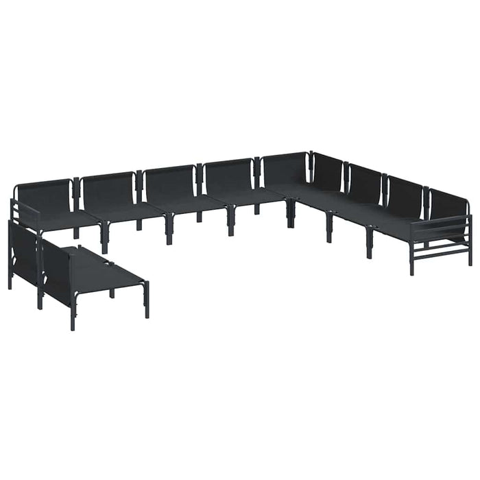 Set de canapele pentru grădină 10 pcs Antracit Oțel - WALTI WALTI