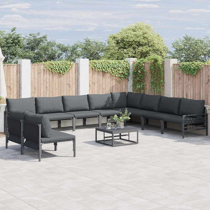 Set de canapele pentru grădină 11 pcs Antracit Oțel - WALTI WALTI
