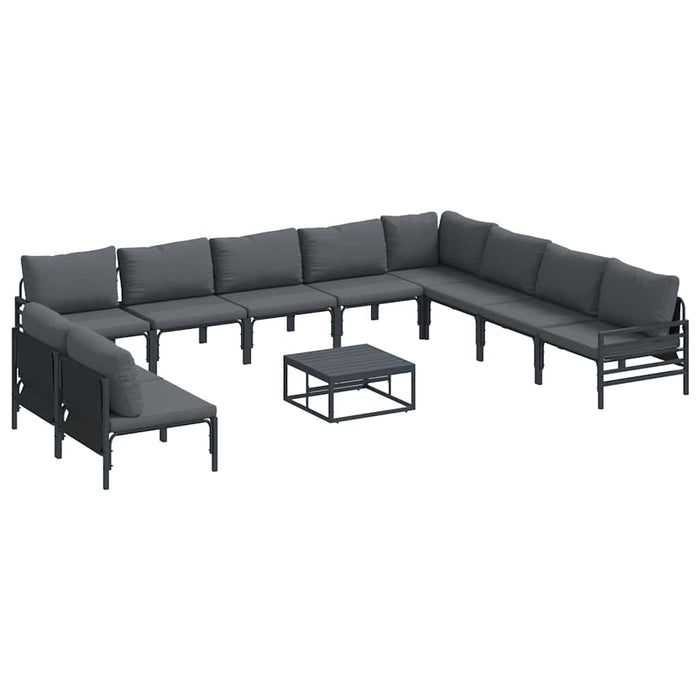 Set de canapele pentru grădină 11 pcs Antracit Oțel - WALTI WALTI