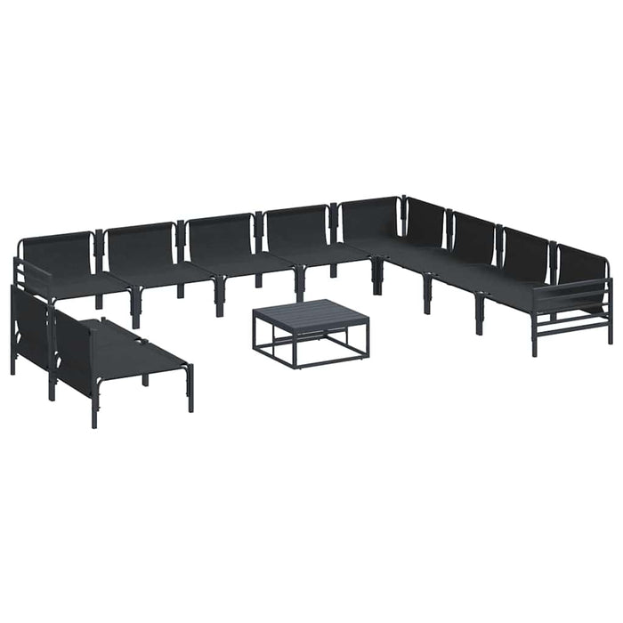Set de canapele pentru grădină 11 pcs Antracit Oțel - WALTI WALTI