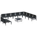 Set de canapele pentru grădină 11 pcs Antracit Oțel - WALTI WALTI