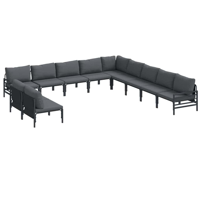 Set de canapele pentru grădină 11 pcs Antracit Oțel - WALTI WALTI