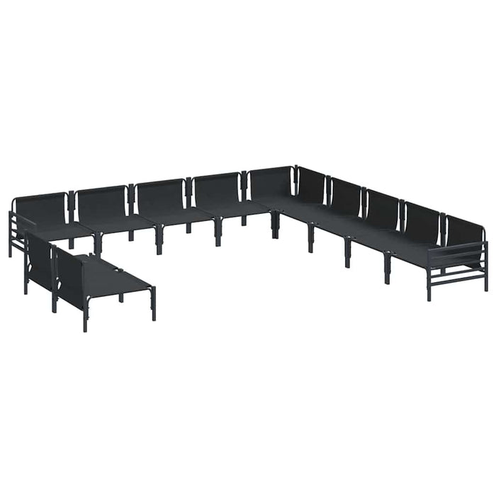 Set de canapele pentru grădină 11 pcs Antracit Oțel - WALTI WALTI