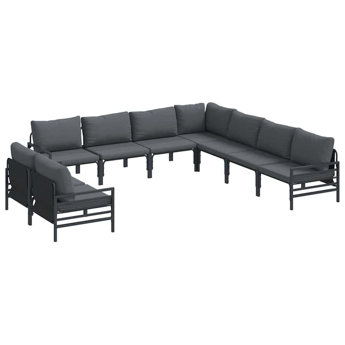 Set de canapele pentru grădină 9 pcs Antracit Oțel - WALTI WALTI