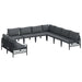 Set de canapele pentru grădină 9 pcs Antracit Oțel - WALTI WALTI
