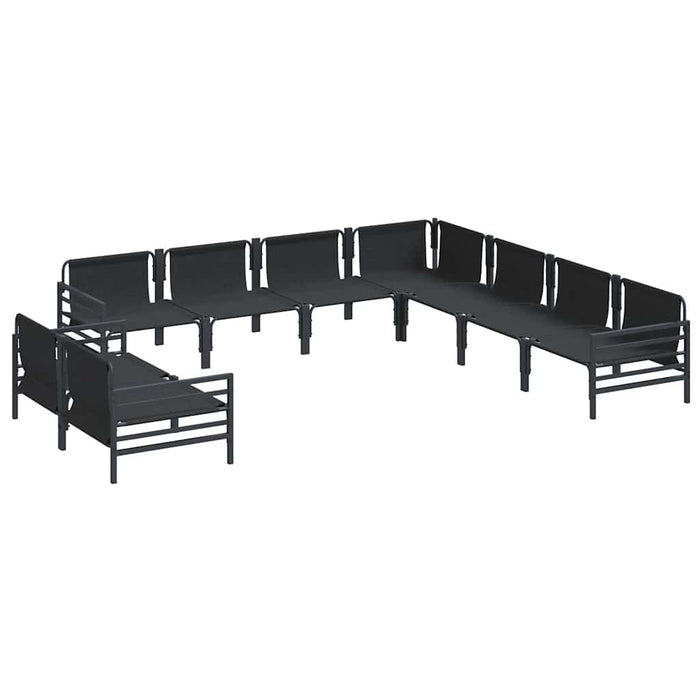 Set de canapele pentru grădină 9 pcs Antracit Oțel - WALTI WALTI