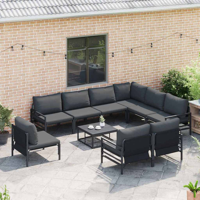 Set de canapele pentru grădină 10 pcs Antracit Oțel - WALTI WALTI
