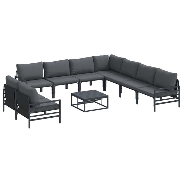 Set de canapele pentru grădină 10 pcs Antracit Oțel - WALTI WALTI