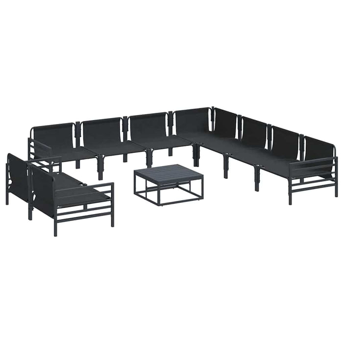 Set de canapele pentru grădină 10 pcs Antracit Oțel - WALTI WALTI