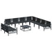 Set de canapele pentru grădină 10 pcs Antracit Oțel - WALTI WALTI