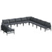 Set de canapele pentru grădină cu pernă 11 pcs Antracit Oţel - WALTI WALTI