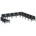 Set de canapele pentru grădină cu pernă 11 pcs Antracit Oţel - WALTI WALTI