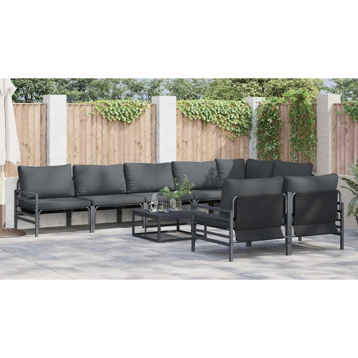 Set de canapele pentru grădină 9 pcs Antracit Oțel - WALTI WALTI