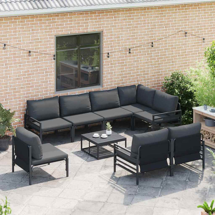 Set de canapele pentru grădină 9 pcs Antracit Oțel - WALTI WALTI