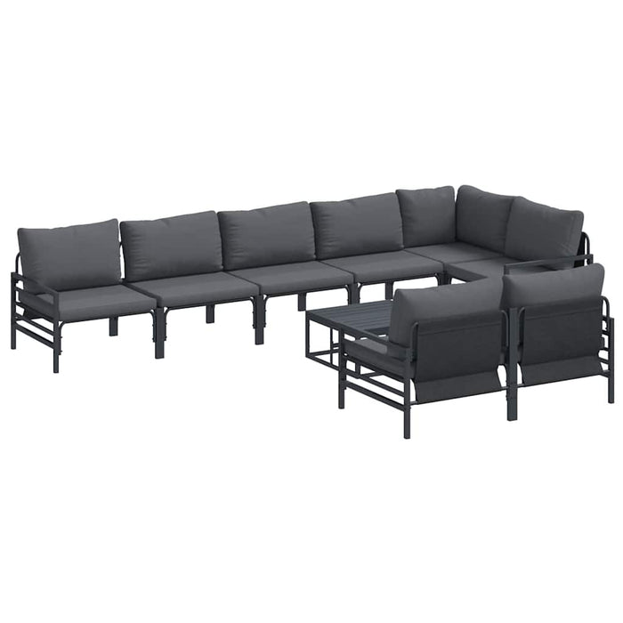 Set de canapele pentru grădină 9 pcs Antracit Oțel - WALTI WALTI