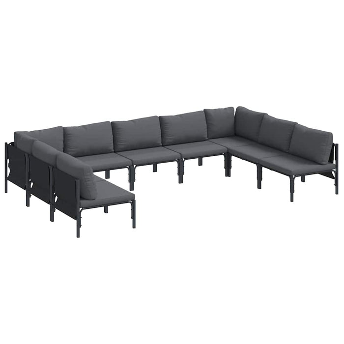 Set de canapele pentru grădină 9 pcs Antracit Oțel - WALTI WALTI