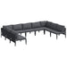 Set de canapele pentru grădină 9 pcs Antracit Oțel - WALTI WALTI