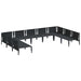 Set de canapele pentru grădină 9 pcs Antracit Oțel - WALTI WALTI
