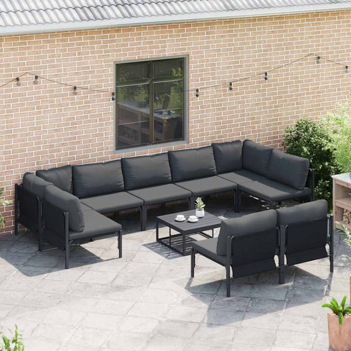 Set de canapele pentru grădină 10 pcs Antracit Oțel - WALTI WALTI