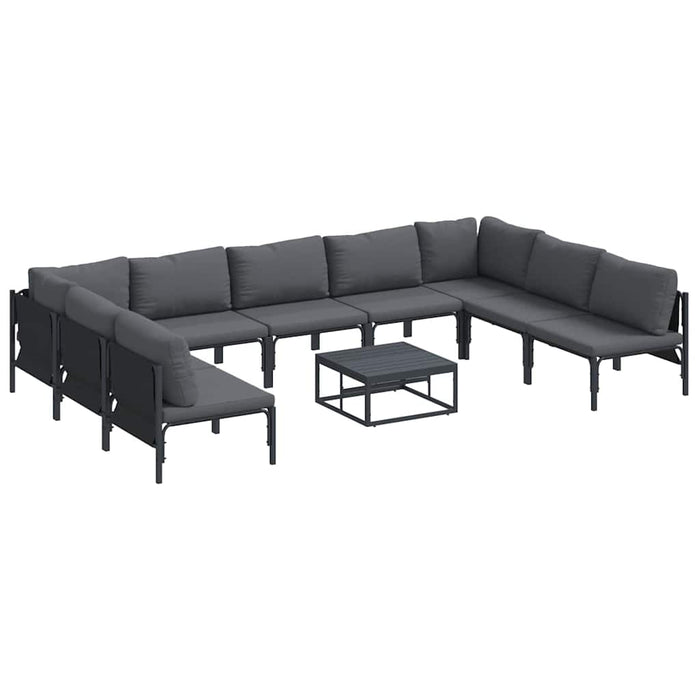 Set de canapele pentru grădină 10 pcs Antracit Oțel - WALTI WALTI