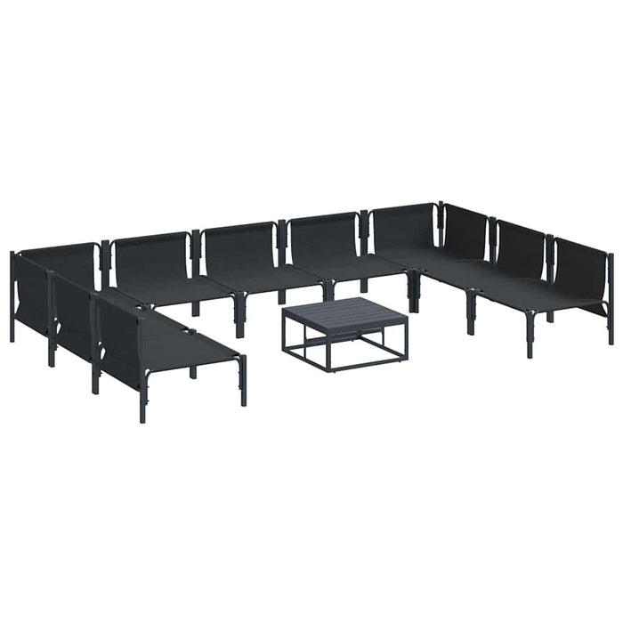 Set de canapele pentru grădină 10 pcs Antracit Oțel - WALTI WALTI