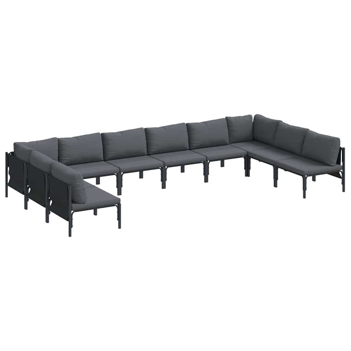 Set de canapele pentru grădină 10 pcs Antracit Oțel - WALTI WALTI