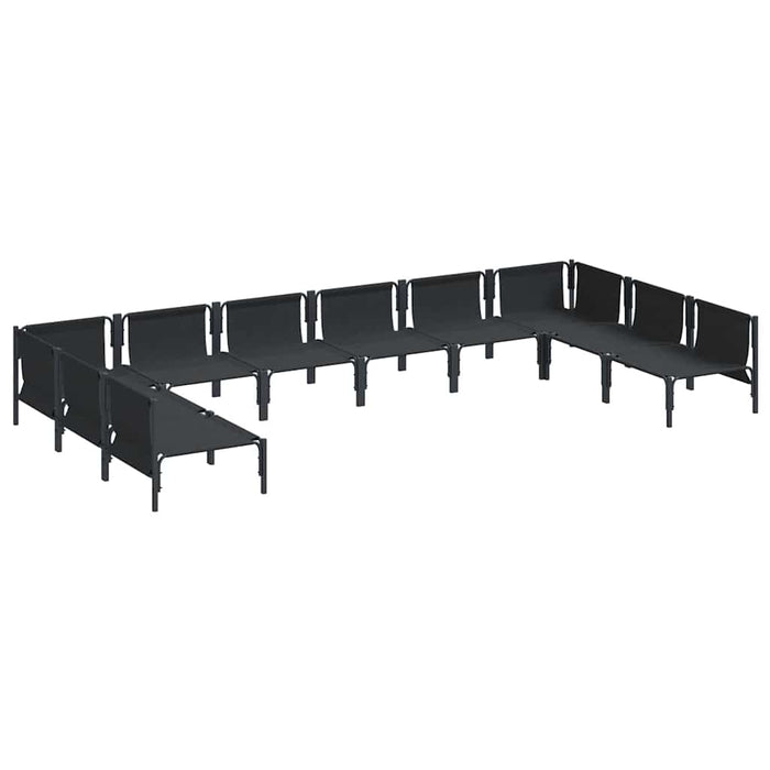 Set de canapele pentru grădină 10 pcs Antracit Oțel - WALTI WALTI
