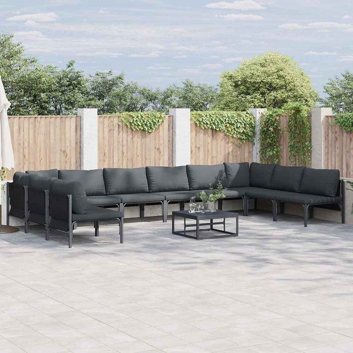 Set de canapele pentru grădină 11 pcs Antracit Oțel - WALTI WALTI