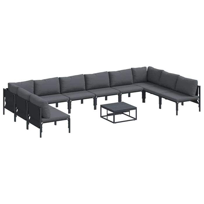 Set de canapele pentru grădină 11 pcs Antracit Oțel - WALTI WALTI