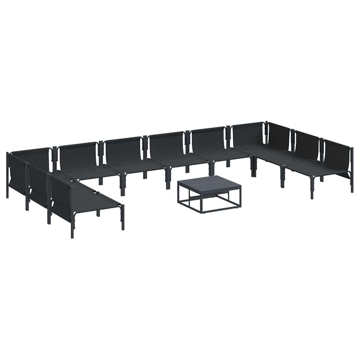 Set de canapele pentru grădină 11 pcs Antracit Oțel - WALTI WALTI