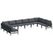 Set de canapele pentru grădină 10 pcs Antracit Oțel - WALTI WALTI
