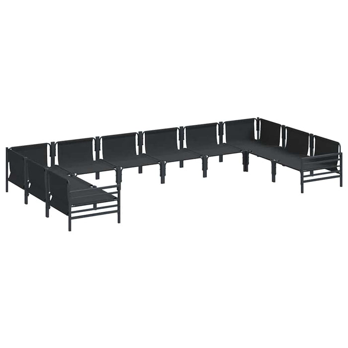 Set de canapele pentru grădină 10 pcs Antracit Oțel - WALTI WALTI