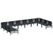 Set de canapele pentru grădină 10 pcs Antracit Oțel - WALTI WALTI