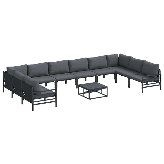 Set de canapele pentru grădină 11 pcs Antracit Oțel - WALTI WALTI