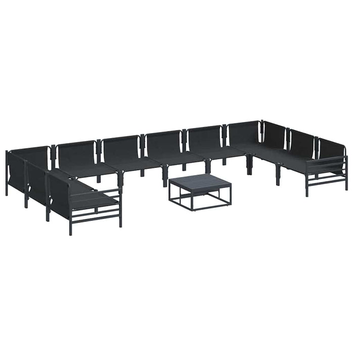 Set de canapele pentru grădină 11 pcs Antracit Oțel - WALTI WALTI