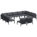Set de canapele pentru grădină 11 pcs Antracit Oțel - WALTI WALTI