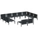 Set de canapele pentru grădină 11 pcs Antracit Oțel - WALTI WALTI