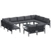 Set de canapele pentru grădină 12 pcs Antracit Oțel - WALTI WALTI