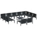 Set de canapele pentru grădină 12 pcs Antracit Oțel - WALTI WALTI