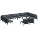 Set de canapele pentru grădină 12 pcs Antracit Oţel - WALTI WALTI