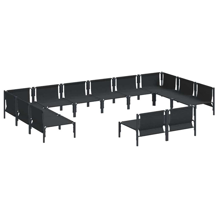 Set de canapele pentru grădină 12 pcs Antracit Oţel - WALTI WALTI
