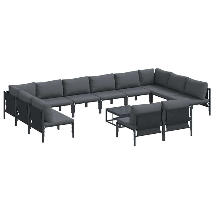 Set de canapele pentru grădină Antracit Oţel - WALTI WALTI