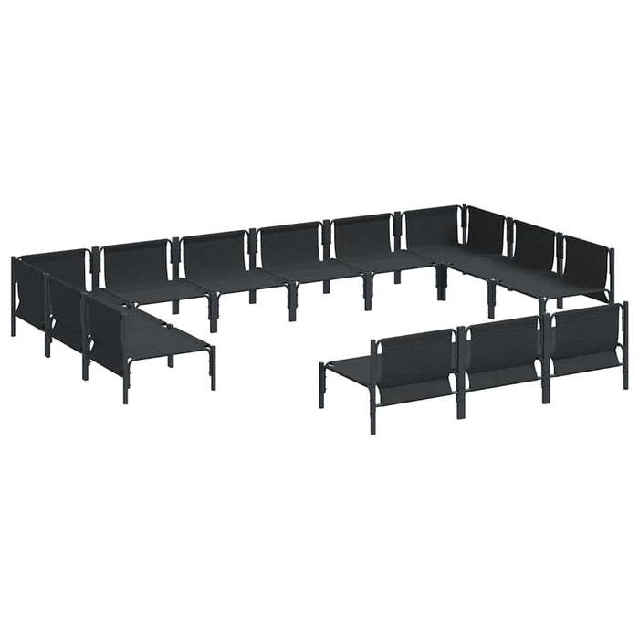 Set de canapele pentru grădină 13 pcs Antracit Oțel - WALTI WALTI
